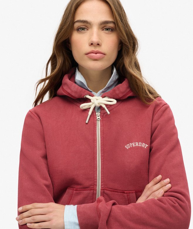 Krótka bluza z kapturem i zamkiem z logo Essential Krótka bluza z kapturem i zamkiem z logo Essential