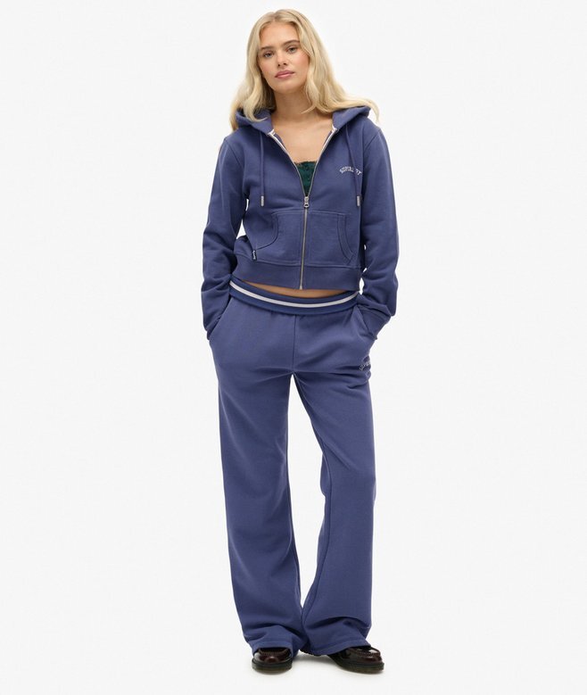 Krótka bluza z kapturem i zamkiem z logo Essential Krótka bluza z kapturem i zamkiem z logo Essential
