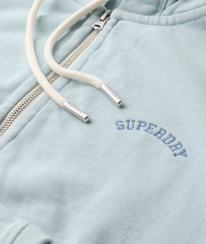 Krótka bluza z kapturem i zamkiem z logo Essential Krótka bluza z kapturem i zamkiem z logo Essential