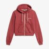 Krótka bluza z kapturem i zamkiem z logo Essential Krótka bluza z kapturem i zamkiem z logo Essential