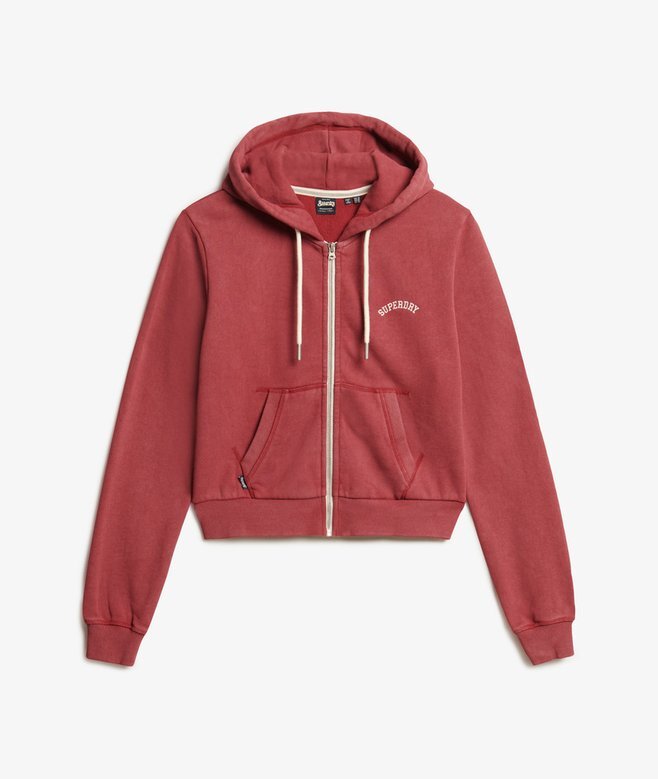 Krótka bluza z kapturem i zamkiem z logo Essential Krótka bluza z kapturem i zamkiem z logo Essential