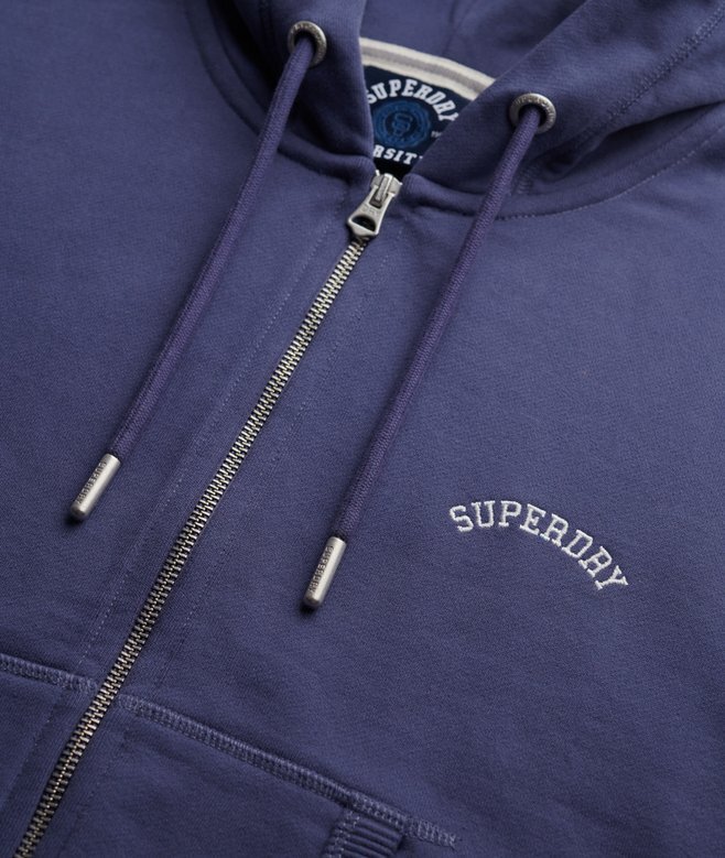 Krótka bluza z kapturem i zamkiem z logo Essential Krótka bluza z kapturem i zamkiem z logo Essential