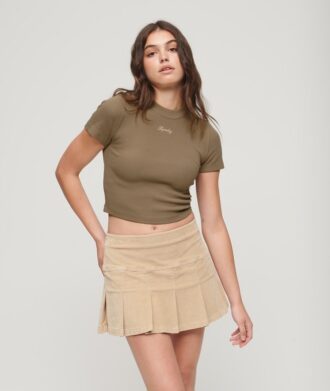Krótka koszulka z haftem z Organic Cotton
