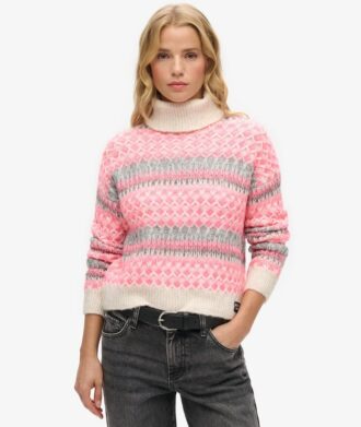 Krótki sweter z golfem z dzianiny Krótki sweter z golfem z dzianiny