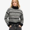 Krótki sweter z golfem z dzianiny Krótki sweter z golfem z dzianiny