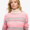 Krótki sweter z golfem z dzianiny Krótki sweter z golfem z dzianiny