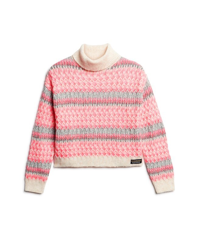 Krótki sweter z golfem z dzianiny Krótki sweter z golfem z dzianiny