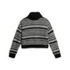 Krótki sweter z golfem z dzianiny Krótki sweter z golfem z dzianiny