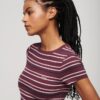 Krótki T-shirt w paski w stylu Vintage Krótki T-shirt w paski w stylu Vintage