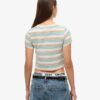 Krótki T-shirt w paski w stylu Vintage Krótki T-shirt w paski w stylu Vintage