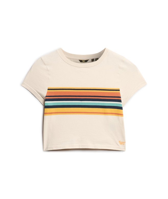 Krótki T-shirt w paski w stylu Vintage Krótki T-shirt w paski w stylu Vintage