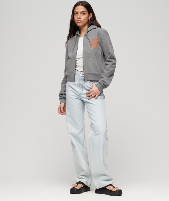 Krótsza bluza z kapturem i zamkiem Athletic Essentials Krótsza bluza z kapturem i zamkiem Athletic Essentials
