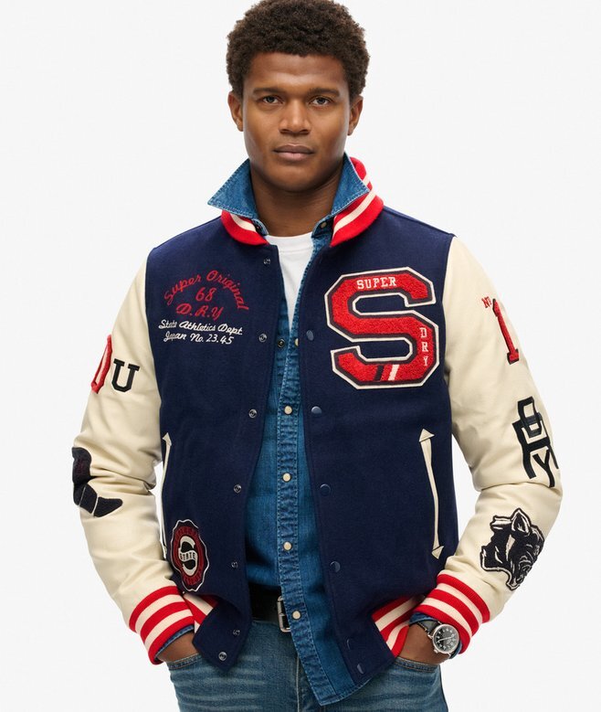Kurtka bomberka z naszywką College Varsity Kurtka bomberka z naszywką College Varsity