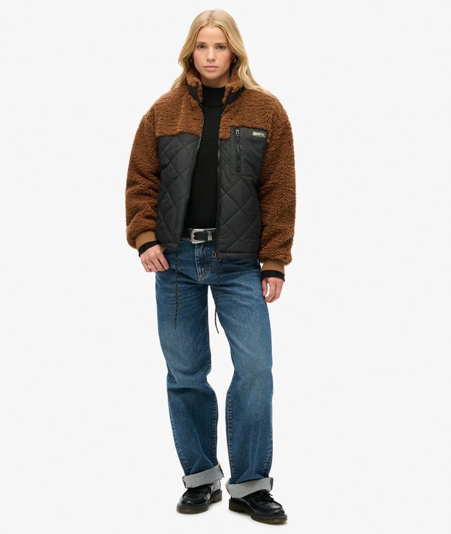 Kurtka hybrydowa z polaru Sherpa w stylu workwear Kurtka hybrydowa z polaru Sherpa w stylu workwear