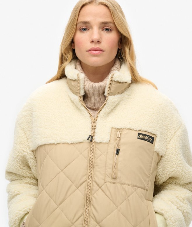Kurtka hybrydowa z polaru Sherpa w stylu workwear Kurtka hybrydowa z polaru Sherpa w stylu workwear