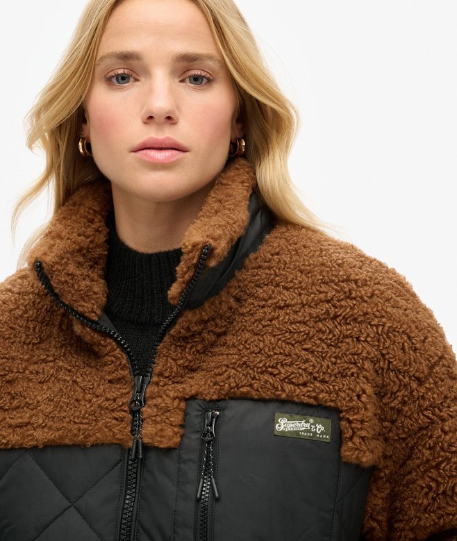 Kurtka hybrydowa z polaru Sherpa w stylu workwear Kurtka hybrydowa z polaru Sherpa w stylu workwear