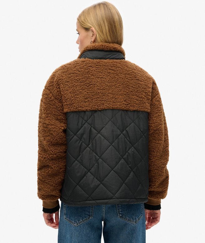 Kurtka hybrydowa z polaru Sherpa w stylu workwear Kurtka hybrydowa z polaru Sherpa w stylu workwear