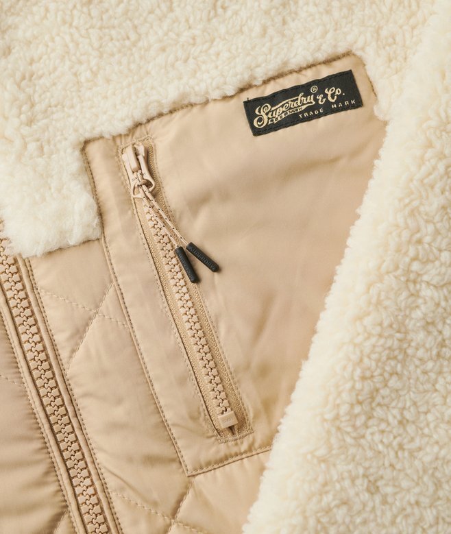 Kurtka hybrydowa z polaru Sherpa w stylu workwear Kurtka hybrydowa z polaru Sherpa w stylu workwear
