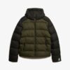 Kurtka Puffer sportowa z kapturem w stylu sportowym z blokami kolorów Kurtka Puffer sportowa z kapturem w stylu sportowym z blokami kolorów