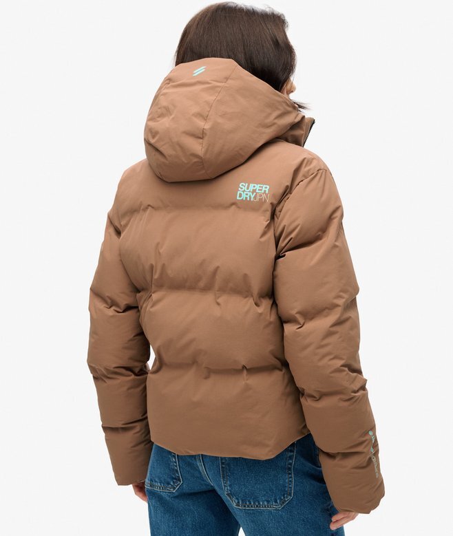 Kurtka Puffer z kapturem o prostym kroju Kurtka Puffer z kapturem o prostym kroju