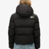 Kurtka Puffer z kapturem o prostym kroju Kurtka Puffer z kapturem o prostym kroju