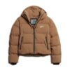 Kurtka Puffer z kapturem o prostym kroju Kurtka Puffer z kapturem o prostym kroju