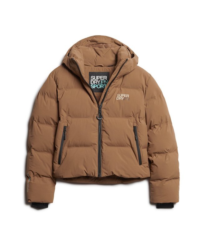 Kurtka Puffer z kapturem o prostym kroju Kurtka Puffer z kapturem o prostym kroju