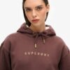 Luksusowa bluza z kapturem z metalicznym logo