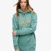 Luksusowa Hooded sukienka z metalicznym logo