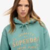 Luksusowa Hooded sukienka z metalicznym logo