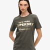 Luksusowy T-shirt z metalicznym logo