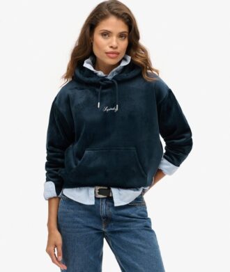 Luźna bluza z kapturem Country Club Velour