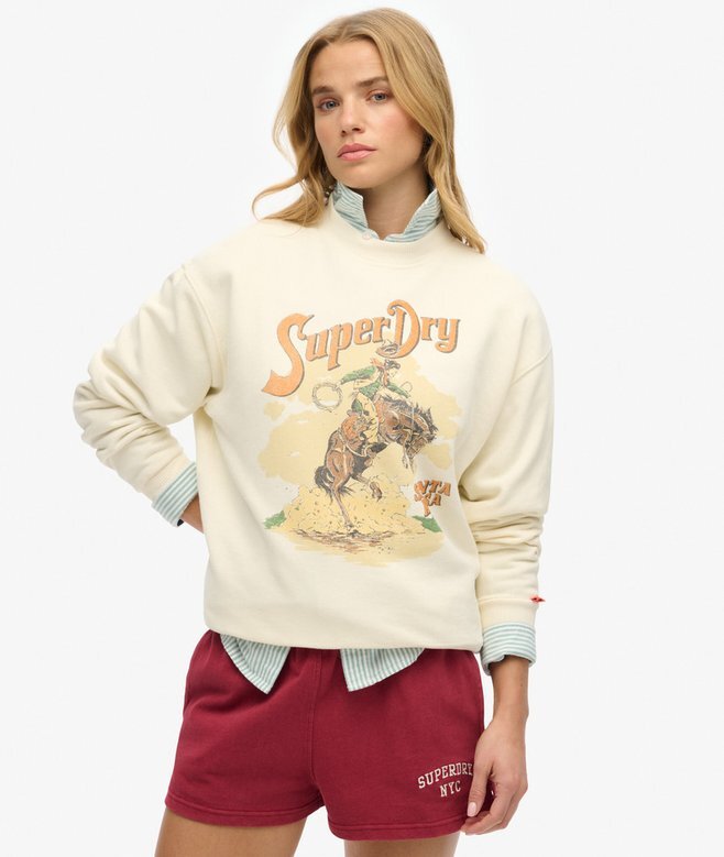 Luźna bluza z nadrukiem Souvenir Luźna bluza z nadrukiem Souvenir
