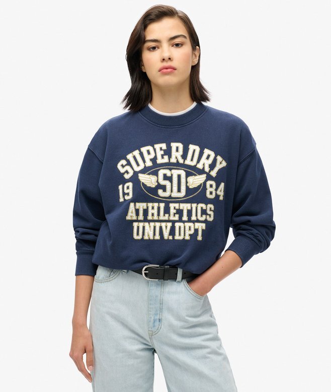 Luźna bluza z napisem College Luźna bluza z napisem College