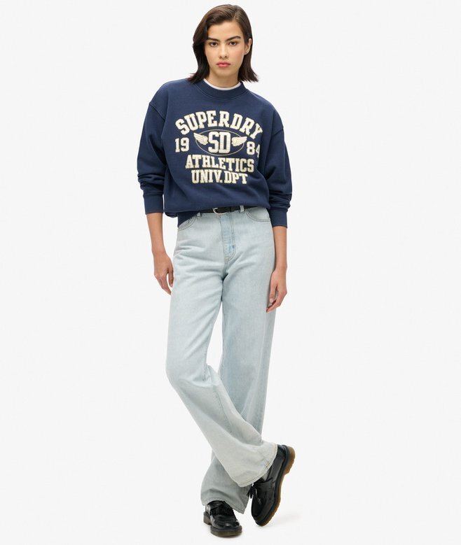 Luźna bluza z napisem College Luźna bluza z napisem College