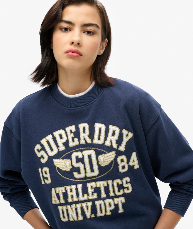 Luźna bluza z napisem College Luźna bluza z napisem College