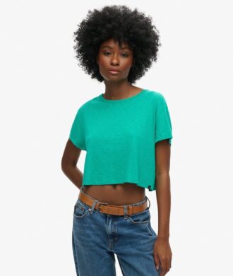 Luźna, krótka koszulka T-shirtowa
