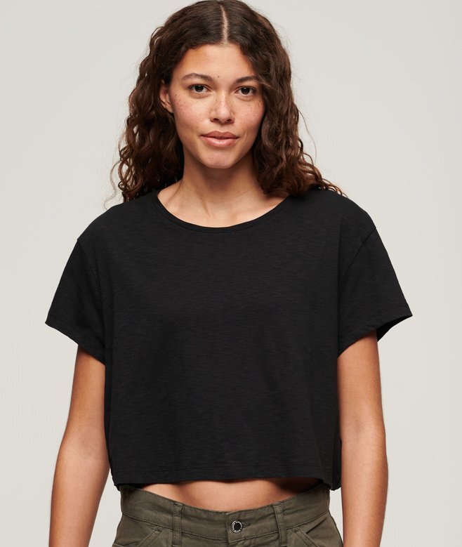 Luźna, krótka koszulka T-shirtowa Luźna, krótka koszulka T-shirtowa