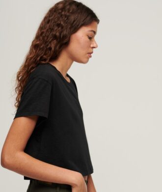 Luźna, krótka koszulka T-shirtowa