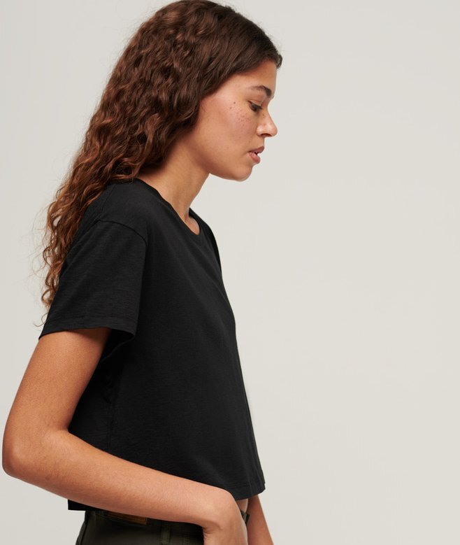 Luźna, krótka koszulka T-shirtowa Luźna, krótka koszulka T-shirtowa