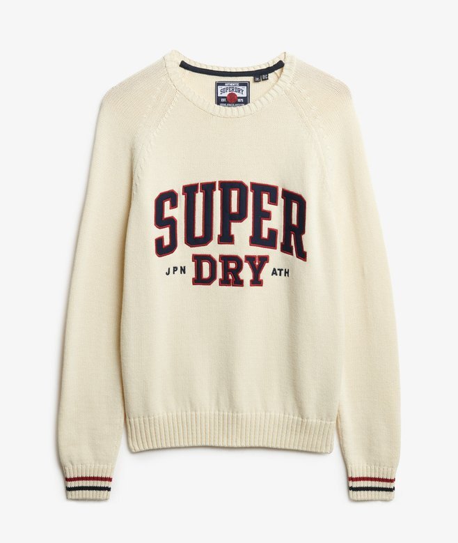 Luźny sweter z dzianiny z nadrukiem Luźny sweter z dzianiny z nadrukiem