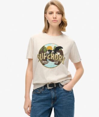 Luźny T-shirt Travel Souvenir