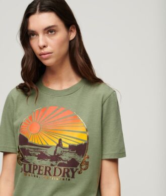 Luźny T-shirt Travel Souvenir