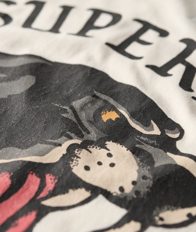 Luźny T-shirt z grafiką tatuażu na plecach Luźny T-shirt z grafiką tatuażu na plecach