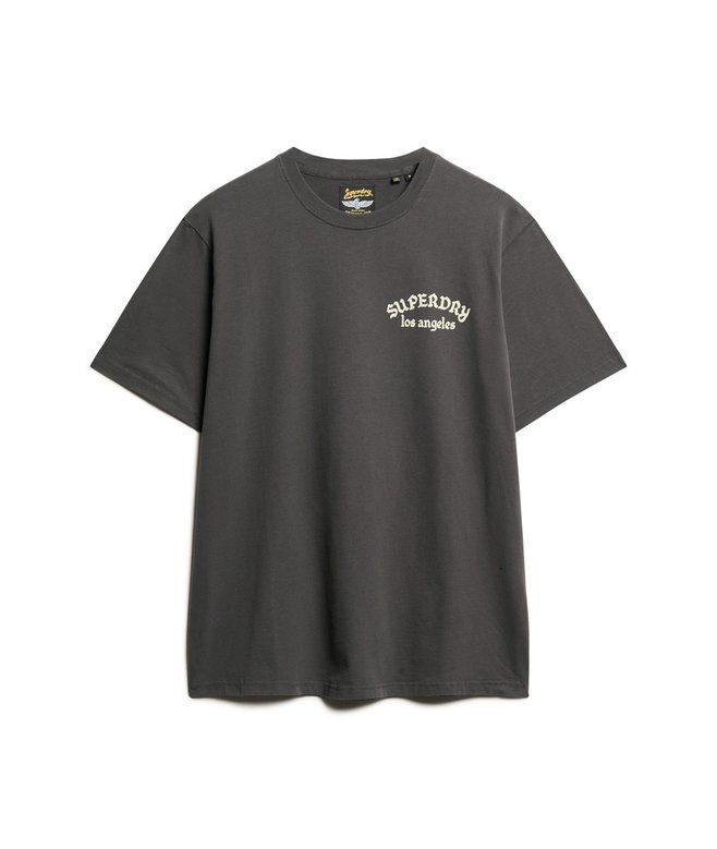 Luźny T-shirt z grafiką tatuażu na plecach Luźny T-shirt z grafiką tatuażu na plecach