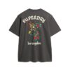 Luźny T-shirt z grafiką tatuażu na plecach Luźny T-shirt z grafiką tatuażu na plecach