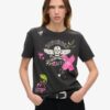 Luźny T-shirt z motywem plakatu Lo-Fi Punk Luźny T-shirt z motywem plakatu Lo-Fi Punk