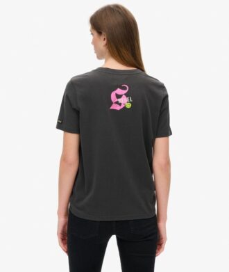 Luźny T-shirt z motywem plakatu Lo-Fi Punk