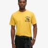 Luźny T-shirt z nadrukiem motocyklowym