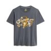 Luźny T-shirt z nadrukiem Tattoo Script